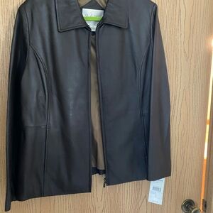 Brown Studio Works Leather Jacket. New with tags.
